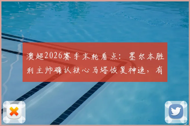 澳超2026赛季末轮看点：墨尔本胜利主帅确认核心马塔恢复神速，有望关键战复出助阵